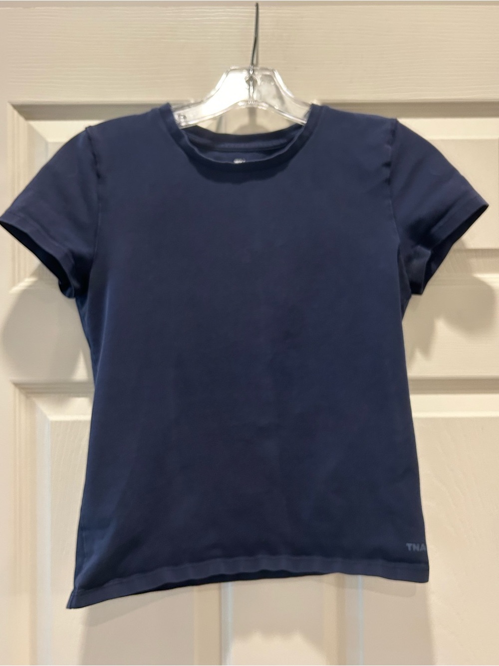 Aritzia TNA Women's Navy Short Sleeve Crew Tee